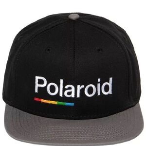 Polaroid Black and Gray Snapback Hat